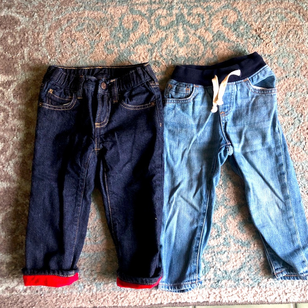 Two pairs of toddler GAP jeans